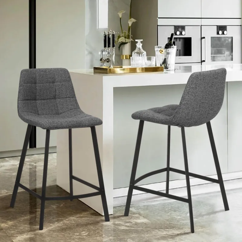 CarviTabouret matelassé hauteur snack en tissu> Tabouret Snack (assise +/- 65 Cm)|Tabouret De Bar (assise +/- 80 Cm)
