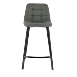 CarviTabouret matelassé hauteur snack en tissu><noscript><img width=