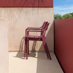 Cassia Fauteuil de jardin empilable en polypropylène><noscript><img width=