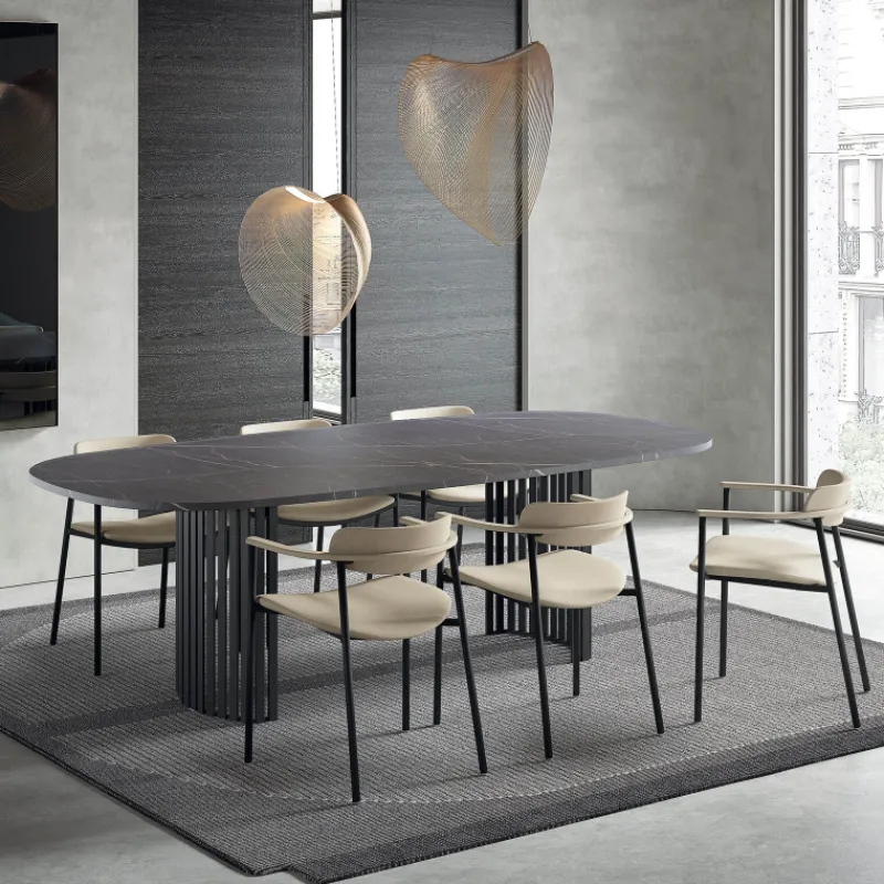Perfecta Cassis Fauteuil moderne en tissu avec accoudoirs et pieds en métal> Chaise De Salle à Manger|Fauteuil De Salon