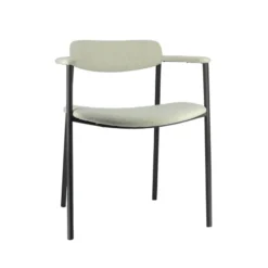 Perfecta Cassis Fauteuil moderne en tissu avec accoudoirs et pieds en métal><noscript><img width=