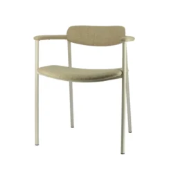 Perfecta Cassis Fauteuil moderne en tissu avec accoudoirs et pieds en métal><noscript><img width=