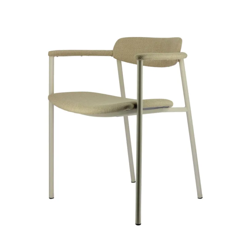 Perfecta Cassis Fauteuil moderne en tissu avec accoudoirs et pieds en métal> Chaise De Salle à Manger|Fauteuil De Salon