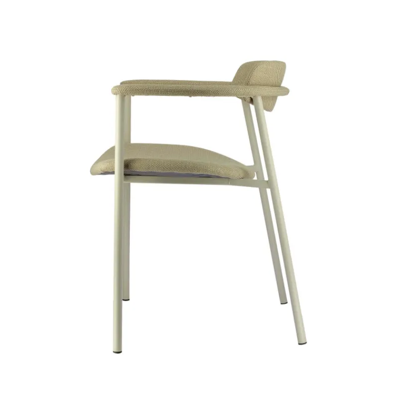Perfecta Cassis Fauteuil moderne en tissu avec accoudoirs et pieds en métal> Chaise De Salle à Manger|Fauteuil De Salon