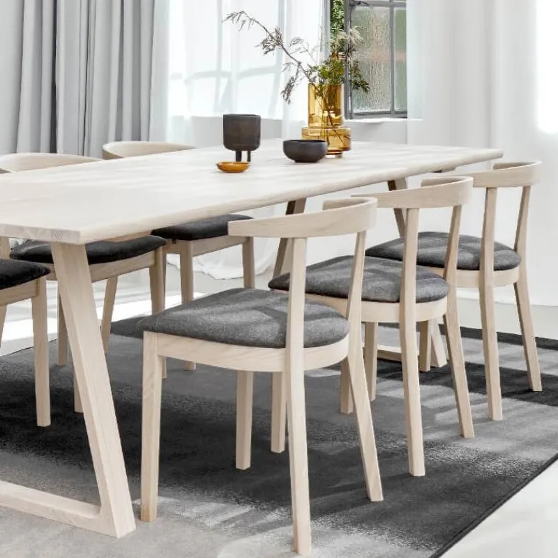 Skovby 52 Chaise en bois massif avec assise rembourrée> Chaise De Salle à Manger|Chaise Salon