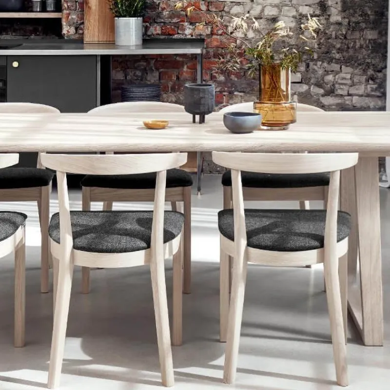 Skovby 52 Chaise en bois massif avec assise rembourrée> Chaise De Salle à Manger|Chaise Salon