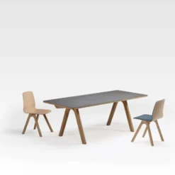 Dasras Chevron Table de designer en céramique et bois><noscript><img width=