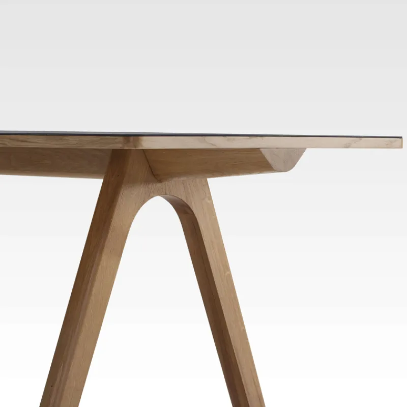 Dasras Chevron Table de designer en céramique et bois> Table De Salle à Manger