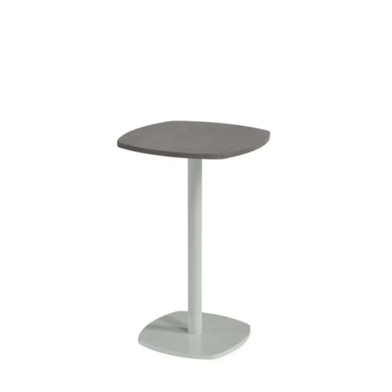Perfecta Circa Petite table de cuisine carrée aux bords arrondis avec pied central> Table Pour Petit Espace|Table De Cuisine