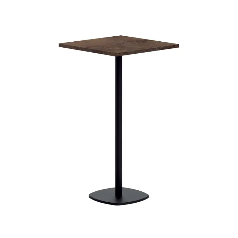 Perfecta Circa Table de cuisine carrée mange debout 60 x 60 cm en stratifié et pied central> Table De Cuisine|Table Pour Petit Espace