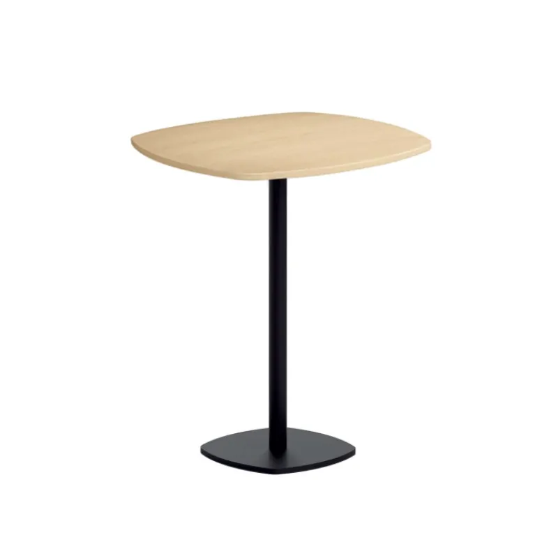 Perfecta Circa Table snack de cuisine carrée aux bords arrondis avec pied central> Table De Cuisine|Table Pour Petit Espace