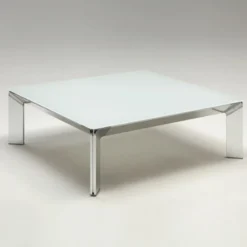 Dexo Class Table basse carrée italienne en verre trempé> Table De Salon