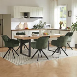 ClaudieFauteuil cosy pivotant en tissu avec pieds en métal><noscript><img width=