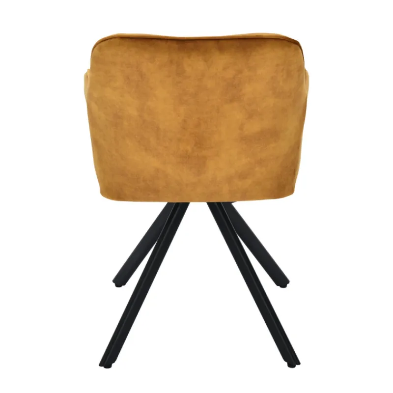 ClaudieFauteuil cosy pivotant en tissu avec pieds en métal> Chaise De Salle à Manger|Chaise De Bureau