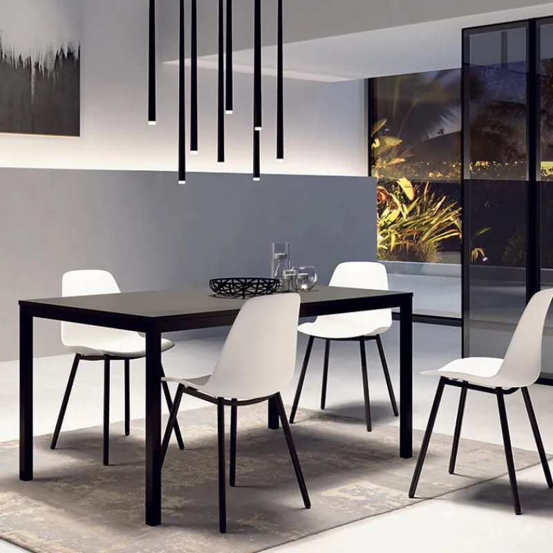 Perfecta Claudio Chaise moderne en polypropylène et métal> Chaise De Cuisine|Chaise De Salle à Manger
