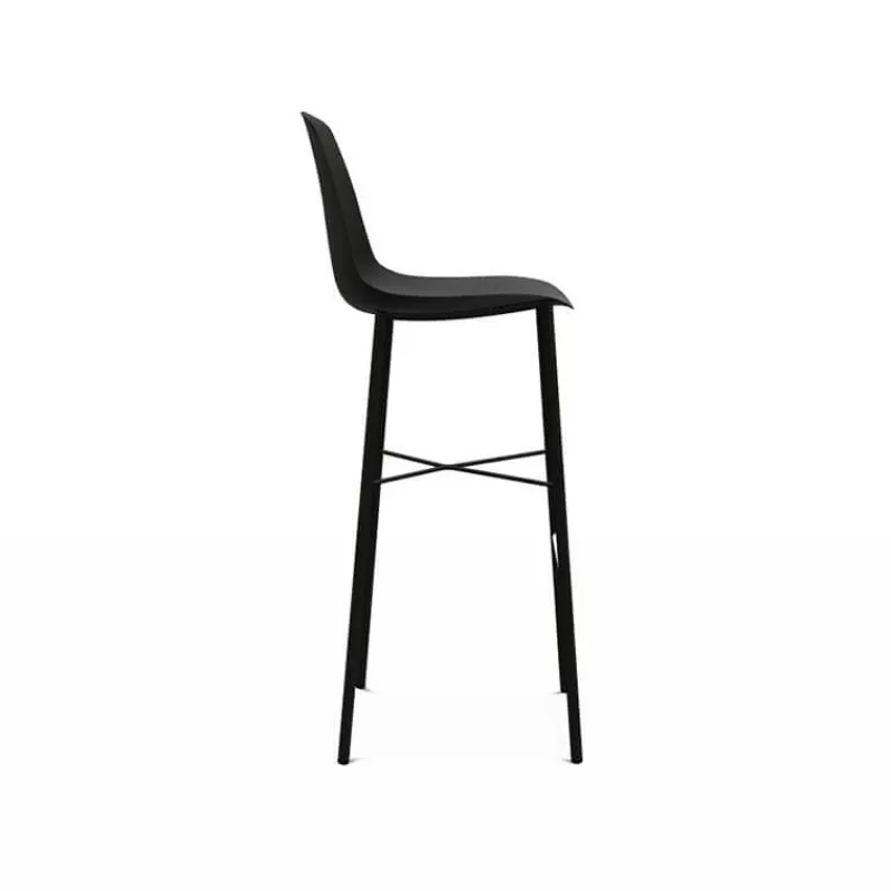 Perfecta Cloe Tabouret de bar belge moderne avec coque en polypropylène et pieds en métal> Tabouret De Bar (assise +/- 80 Cm)