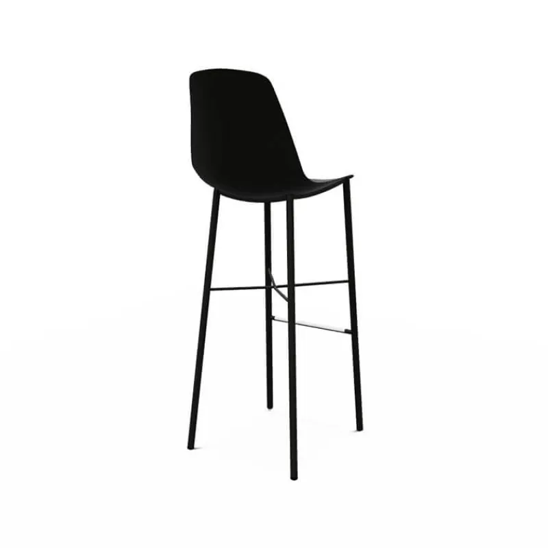 Perfecta Cloe Tabouret de bar belge moderne avec coque en polypropylène et pieds en métal> Tabouret De Bar (assise +/- 80 Cm)