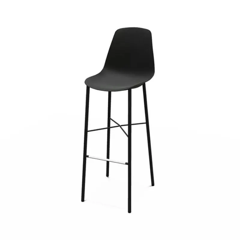 Perfecta Cloe Tabouret de bar belge moderne avec coque en polypropylène et pieds en métal> Tabouret De Bar (assise +/- 80 Cm)