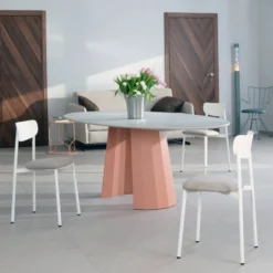 Carrier Colette ® Chaise française en métal avec assise en tissu rembourrée><noscript><img width=