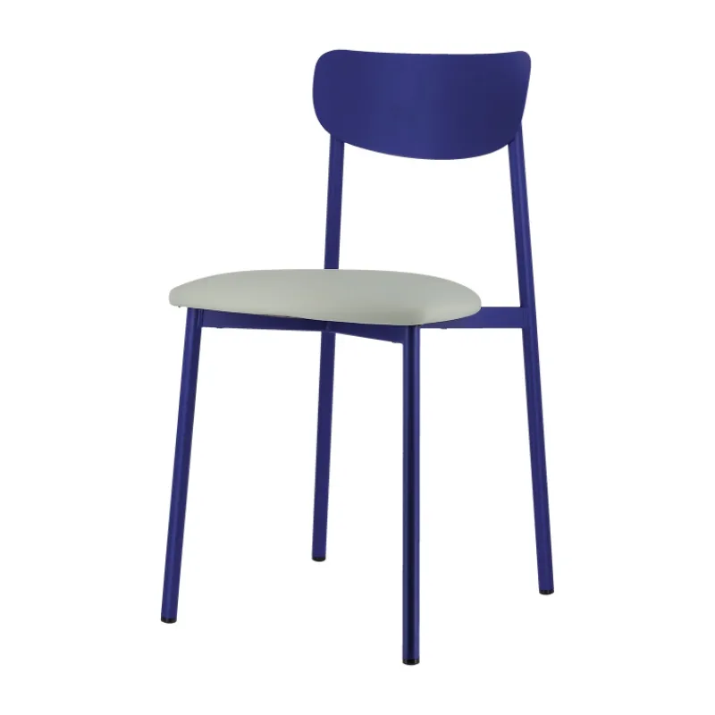 Carrier Colette ® Chaise française en métal avec assise en simili rembourrée> Chaise De Cuisine|Chaise De Salle à Manger