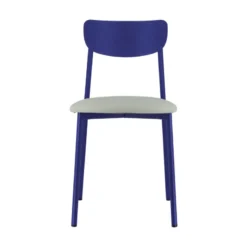 Carrier Colette ® Chaise française en métal avec assise en simili rembourrée><noscript><img width=