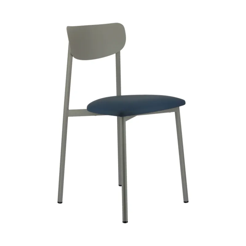 Carrier Colette ® Chaise française en métal avec assise en simili rembourrée> Chaise De Cuisine|Chaise De Salle à Manger