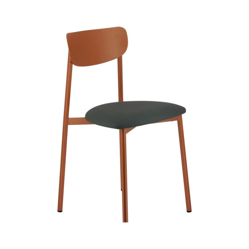 Carrier Colette ® Chaise française en métal avec assise en simili rembourrée> Chaise De Cuisine|Chaise De Salle à Manger