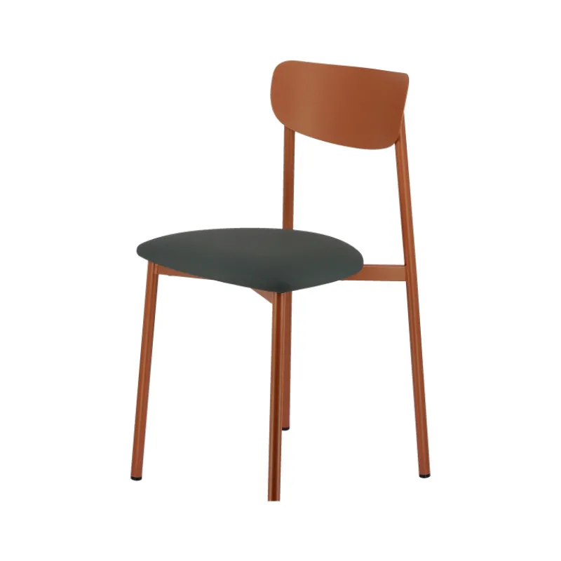 Carrier Colette ® Chaise française en métal avec assise en simili rembourrée> Chaise De Cuisine|Chaise De Salle à Manger