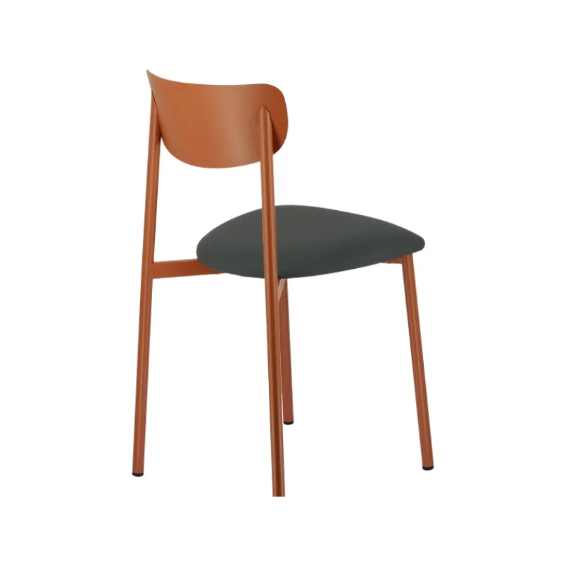 Carrier Colette ® Chaise française en métal avec assise en simili rembourrée> Chaise De Cuisine|Chaise De Salle à Manger