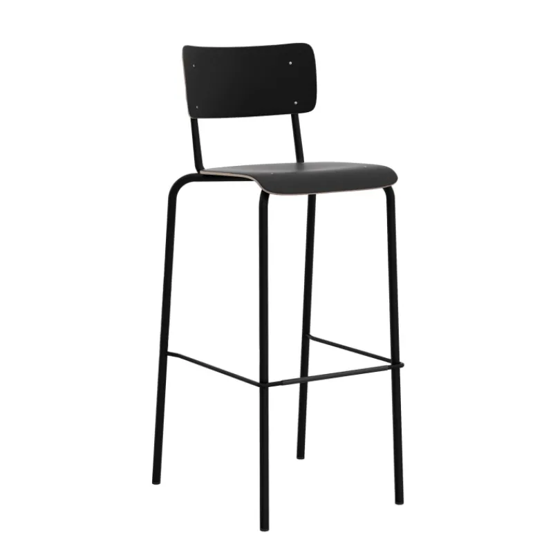 Perfecta College Tabouret de bar avec dossier style vintage> Tabouret De Bar (assise +/- 80 Cm)