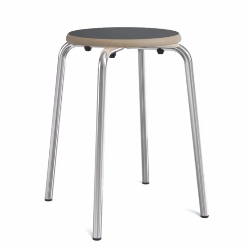 Perfecta Collège Tabouret bas vintage en métal et bois> Tabouret Bas (assise +/- 45 Cm)