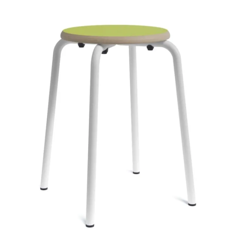 Perfecta Collège Tabouret bas vintage en métal et bois> Tabouret Bas (assise +/- 45 Cm)