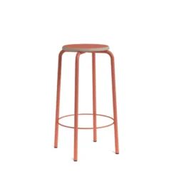 Perfecta Collège Tabouret snack vintage sans dossier bois et métal><noscript><img width=