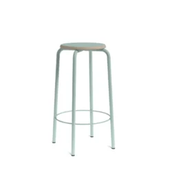 Perfecta Collège Tabouret snack vintage sans dossier bois et métal><noscript><img width=