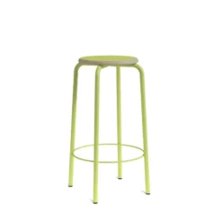 Perfecta Collège Tabouret snack vintage sans dossier bois et métal><noscript><img width=