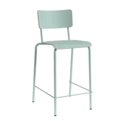 Perfecta Collège Tabouret snack vintage avec dossier en bois et métal><noscript><img width=