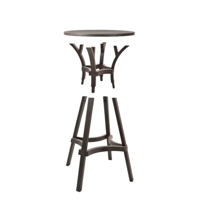 Combo Table de jardin ronde recyclée> Table De Jardin