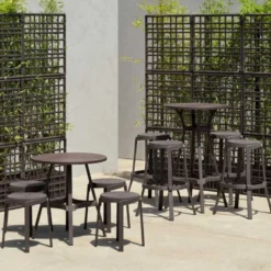 Combo Table de jardin ronde recyclée><noscript><img width=