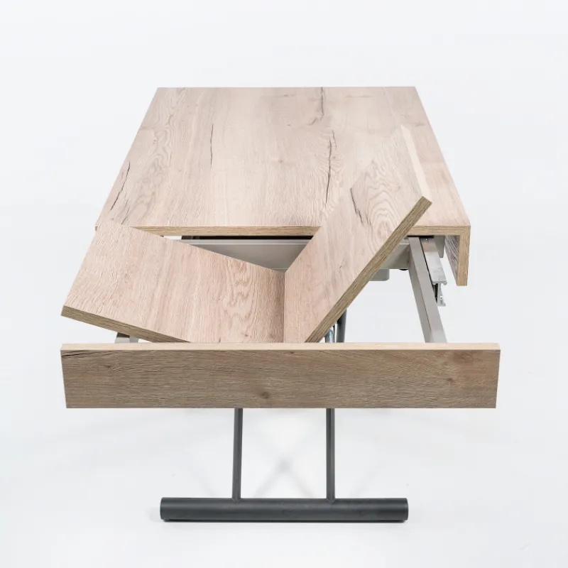 Altacom Compact Table réglable en hauteur et extensible en mélaminé> Table De Salon|Table Pour Petit Espace
