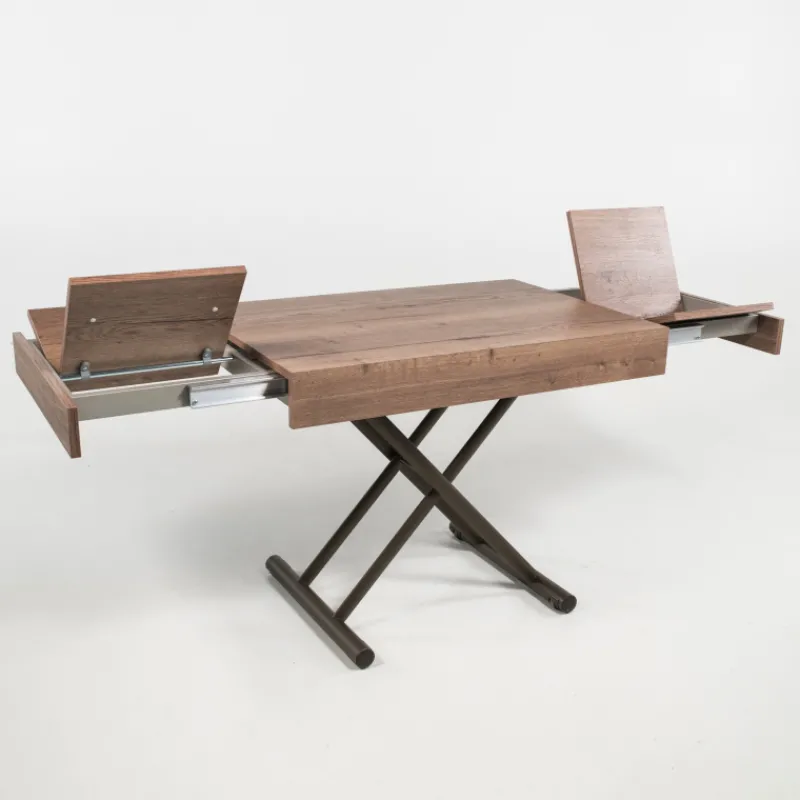 Altacom Compact Table réglable en hauteur et extensible en mélaminé> Table De Salon|Table Pour Petit Espace