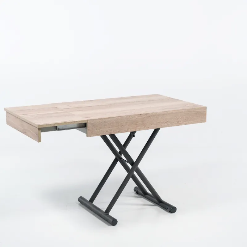 Altacom Compact Table réglable en hauteur et extensible en mélaminé> Table De Salon|Table Pour Petit Espace