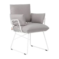 Mobitec Cosy ® Fauteuil design confortable assise en tissu et pieds en métal><noscript><img width=