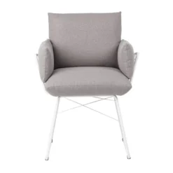 Mobitec Cosy ® Fauteuil design confortable assise en tissu et pieds en métal><noscript><img width=