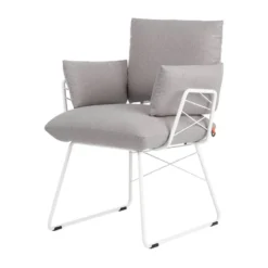 Mobitec Cosy ® Fauteuil design confortable assise en tissu et pieds en métal><noscript><img width=
