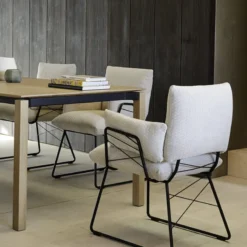 Mobitec Cosy ® Fauteuil design confortable assise en tissu et pieds en métal><noscript><img width=