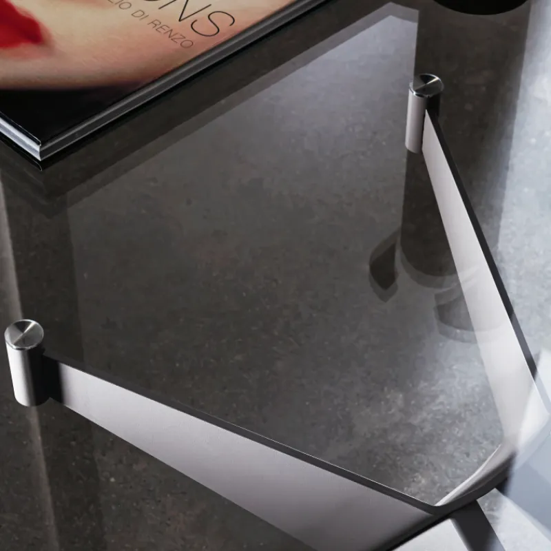 Sovet Italia Cross Sovet® Table de salle à manger design en verre et métal> Table De Salle à Manger