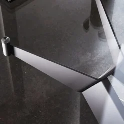 Sovet Italia Cross Sovet® Table de salle à manger design en verre et métal><noscript><img width=