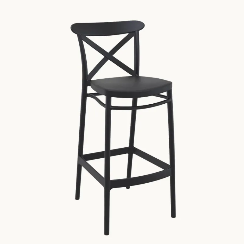 Cross Tabouret de bar moderne avec dossier en polypropylène> Tabouret De Bar (assise +/- 80 Cm)
