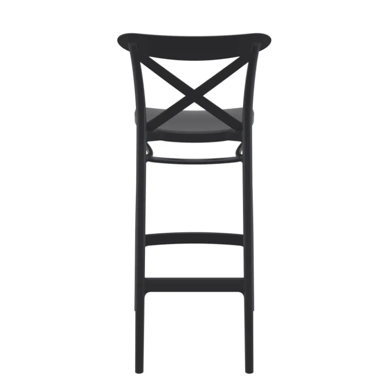 Cross Tabouret de bar moderne avec dossier en polypropylène> Tabouret De Bar (assise +/- 80 Cm)