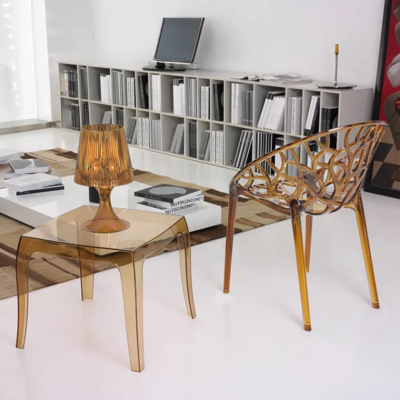 Crystal Chaise design en polycarbonate> Chaise Salon|Chaise Pour Chambre